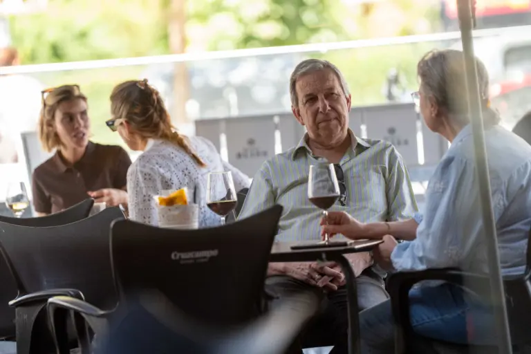 Clientes en la terraza